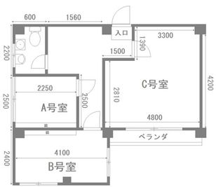 ザ・スペース新宿南口 レンタルスペースＡ（防音）の間取り図