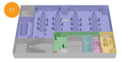 【新宿】知恵の場オフィス　本館 新宿駅徒歩5分　会議室（4名）の間取り図