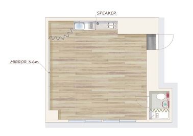 レンタルスタジオ Mirror Box 黄金町の間取り図