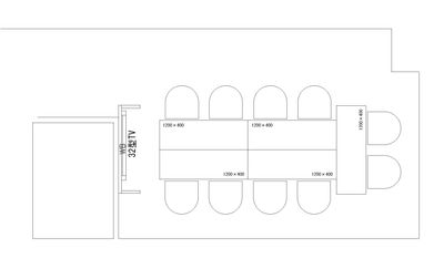 MTGベース ・クアトロ リモートワークスペースの間取り図