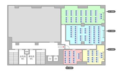 横浜スタジアム前ホール 第一会議室の間取り図