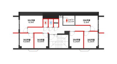 グリーンハウス　新宿市谷 新宿市谷-305号室貸切個室の室内の写真