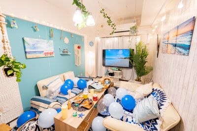 南国リゾート風のおしゃれなお部屋です。 - ココリアMarine横浜みらい とってもおしゃれなリゾート空間の室内の写真