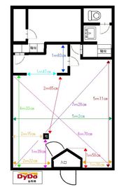 見取り図です
素人ながら内部を測りました図を作って書き入れました
誤差はお許しください - ペンギンレンタルスタジオ妙蓮寺 レンタルスペース/レンタルスタジオの室内の写真