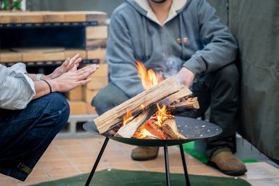 焚き火、イイね！ - 街キャン！Wooper BBQ Land 多目的街中キャンプサイトの室内の写真