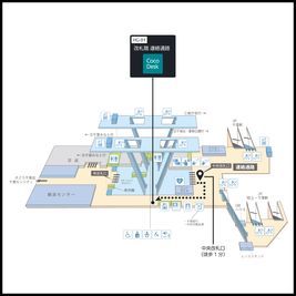 千葉駅(千葉都市モノレール)の構内図 - CocoDesk [HG-01] 千葉駅(千葉都市モノレール)　改札階　１番ブース CocoDesk [HG-01]のその他の写真