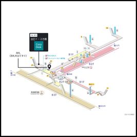 月島駅の構内図 - CocoDesk [IV-01] 月島駅　出口1・2方面　１番ブース CocoDesk [IV-01]のその他の写真