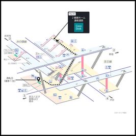 明大前駅(改札内)の構内図 - CocoDesk [TG-01] 明大前駅(改札内)　１番ブース CocoDesk [TG-01]のその他の写真