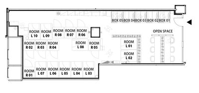 H¹T武蔵小金井（サテライト型シェアオフィス） ROOML07PC充電付の室内の写真