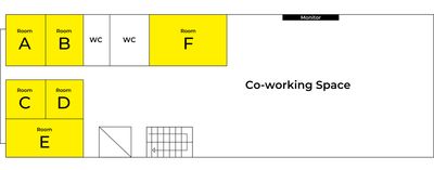 COWORKING SPACEエリアが貸切エリアです - FEAT.SPACE大門 多目的イベントスペースの室内の写真