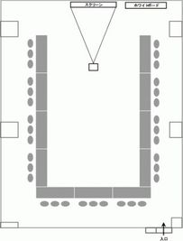 コの字型レイアウト - 貸会議室 オフィス東京 L4会議室の室内の写真