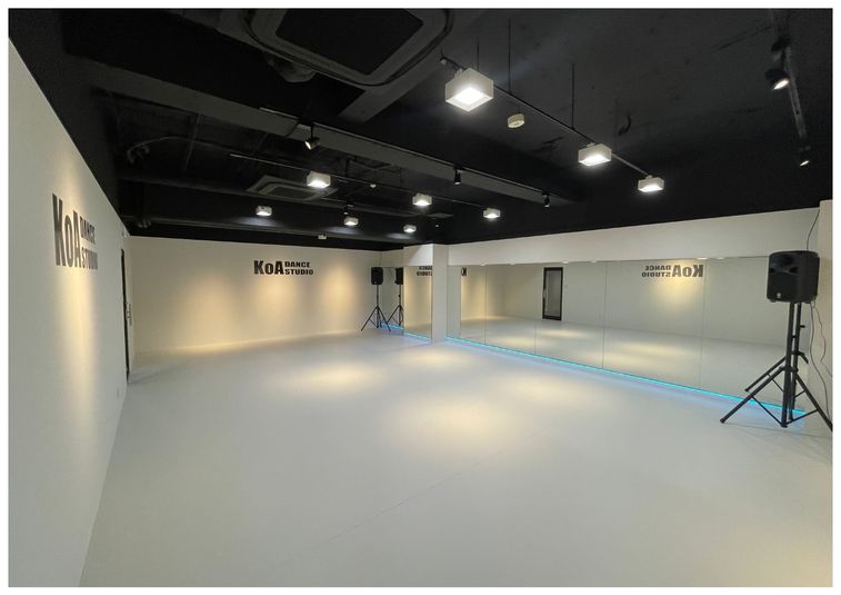 60㎡の広くて綺麗なダンススタジオ - KoA DANCE STUDIO K studioの室内の写真