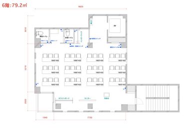 TIME SHARING 新富町 エスパシオ新富町6F_図面 - 【閉店】TIME SHARING 新富町 エスパシオ新富町 【閉店】6Fの室内の写真