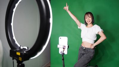 LEDライトとスマホスタンドを使って、1人で動画撮影も！ - バズスタ新宿 必要なのは、『マイカメラ』だけ！の設備の写真