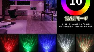 ナイトライトプロジェクターには10の点灯モードがあります。 - エクセルシオールスペース西新宿 🎉新宿サザンテラス横の角部屋🌈オールナイトパーティースペースの室内の写真