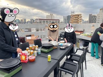 実際のBBQの様子 - U-make南品川 U-make 屋上　パーティープラン（～6名）の設備の写真