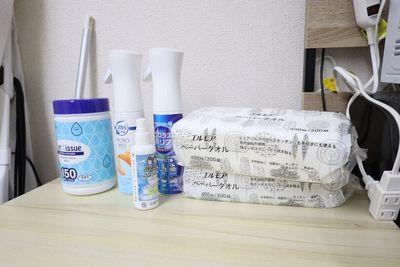 キッチンペーパー、ウェットティッシュ、除菌液、消臭スプレー - FAIRY町田 フェミニンルームの設備の写真