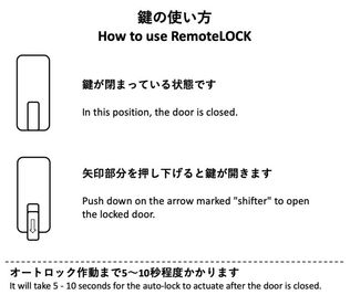 無人での受付のため退出時はロックを解除してください。再度入室される際には暗証番号が必要ですのでご注意ください。 - OTEMAE space 自由席（コワーキングスペース内）の入口の写真