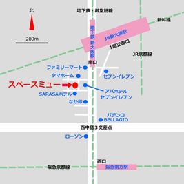 地下鉄「新大阪駅」から徒歩3分、JR新大阪駅や阪急南方駅からも徒歩圏です。 - 新大阪レンタルスペースミュー 新大阪スペースミューの室内の写真