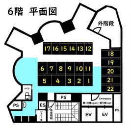 ご利用頂けるエリアの図面となります。
水色の箇所をご利用下さいませ。 - Deux Space FUSSA コワーキング/学習ブース[駅近1分-お昼12時～翌2時利用可-]の室内の写真