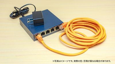 有線LANスイッチングハブでWi-Fiの無いPCでもネット接続可能です - 新大阪貸し会議室 三上plus01 新大阪西中島南方の設備の写真
