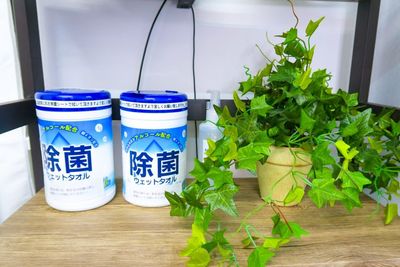 除菌シートとアルコールスプレー☘️ - 東京神田ウィルシャーⅣの設備の写真