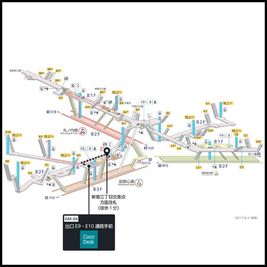 新宿三丁目駅の構内図 - CocoDesk [GM-03] 新宿三丁目駅　出口E9・E10通路　３番ブース CocoDesk [GM-03]のその他の写真