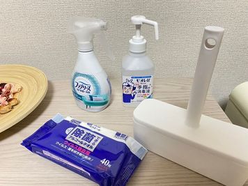 アルコールや清掃用具も充実しておりますので、清潔にご利用頂けます✨ - 24H利用可⭐️最大8名⭐️グランデール名古屋 NEWOPEN【3M】映画鑑賞✨誕生日会🎂推し活💕デートの室内の写真