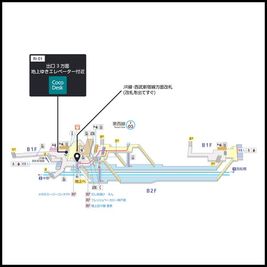 高田馬場駅の構内図 - CocoDesk [RI-01] 高田馬場駅　出口3方面 エレベーター付近　１番ブース CocoDesk [RI-01]のその他の写真