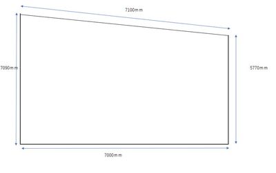 鏡は図面の左縦（7090ｍｍ）に壁付けで常設しております。
 - あおいビル8階Aルーム 多目的スペース（会議室、セミナールーム）の室内の写真