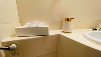 トイレには、水に流せるティッシュが備え付けられています。 - レンタルサロン AndSTAR レンタルサロン AndSTAR -Luna- 赤坂店の設備の写真