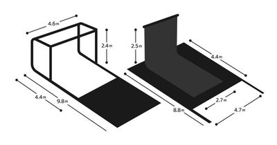 ◎白ホリと黒布を下ろした際の立面図です。 - STUDIO 4696（シロクロ）池袋店｜レンタル撮影スタジオの室内の写真