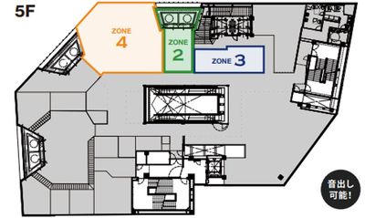 エリアマップ - 東急プラザ表参道原宿5階　LOCUL 【ZONE④】東急プラザ表参道「オモカド」内イベントスペースの室内の写真