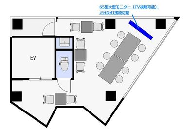 Gozar九段下｜2024年7月に２フロア同時オープン 【商用利用・撮影用】Gozar九段下 KURO 9Fの室内の写真