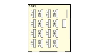 スクール形式で48名様まで着席いただけます - 竹橋・大手町貸会議室（安田コミュニティープラザ） 竹橋・大手町貸会議室(安田コミュニティープラザ）B会議室の室内の写真