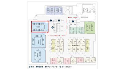 店内マップとお部屋への道順です。 - relark大宮　貸し会議室 No.101大会議室【固定式机タイプ】のその他の写真