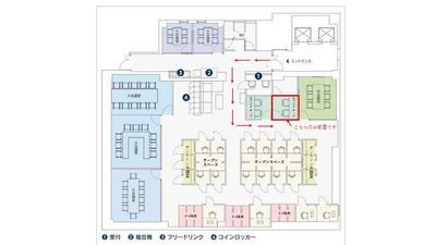 店内マップとお部屋への道順です。 - relark大宮　貸し会議室 No.304オンライン会議室【エグゼクティブ】のその他の写真