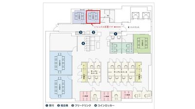 店内マップとお部屋への道順です。 - relark大宮　貸し会議室 No.302小会議室のその他の写真