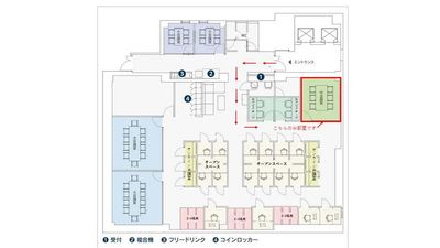 店内マップとお部屋への道順です。 - relark大宮　貸し会議室 No.305中会議室のその他の写真