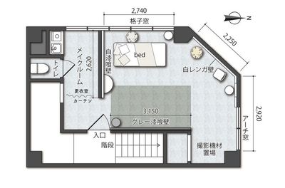 撮影スタジオ　Sabrina.J 【神保町4分】撮影スタジオ　Sabrina.Jの室内の写真