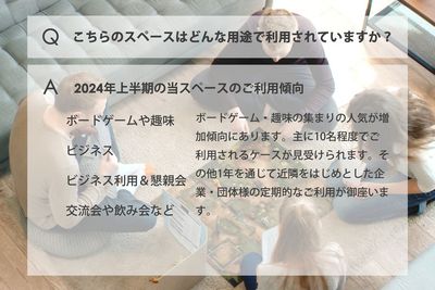 こちらのスペースはどんな用途で利用されていますか？ - 🦇飯田橋駅5分のレンタルスペース Sabori 飯田橋302のその他の写真