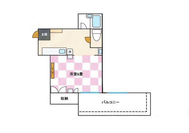 間取り図 - 🚶‍♂️我孫子町駅2分🌈最上階5F角部屋😍完全個室１K 🌈１K😍最上階5F角部屋💕24H隔離プライベート空間💕の室内の写真