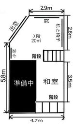 ３階　間取り - アルシオRCoスタジオ アルシオスタジオの室内の写真