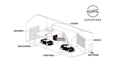 KUHL DEPARTURE（クール ディパーチャー）間取り図。駐車場は敷地内に3台（無料）。 - KUHL DEPARTURE（クールデパーチャー） 撮影スタジオの室内の写真