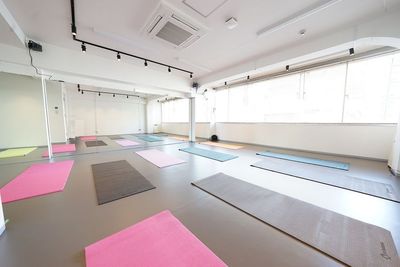 静電気が起きない最高峰床で床の種目にも対応、ピラティス　ストレッチ - ミライスタジオ神田秋葉原 ミライスタジオ＜神田秋葉原＞_なりたい自分になる。の室内の写真