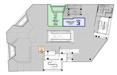 5階ゾーニング - 東急プラザ表参道原宿5階　LOCUL 【ZONE②】東急プラザ表参道「オモカド」内イベントスペースの室内の写真