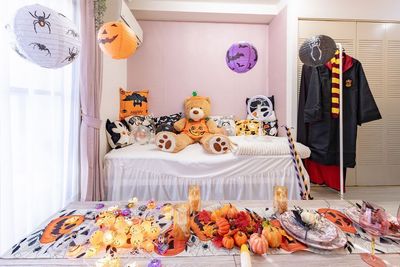 ハロウィン期間キャンペーン中🎃ハロウィングッズ無料でご利用いただけます🎵 - パーティースペースPLUM 🎉可愛いお部屋でのハロウィン撮影・パーティーに🎃の室内の写真