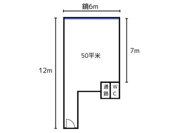 ・鏡6m
・横6m×縦7~8m
・天高2.5m - STUDIOFLAG北千住2号店の室内の写真