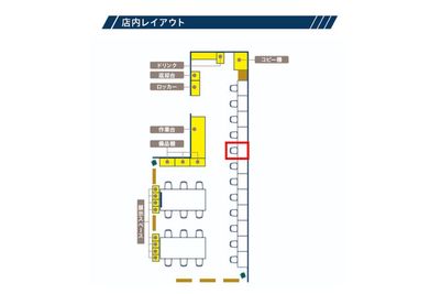 MIRAIYA Bookmark Lounge 南砂店 一人席５の室内の写真