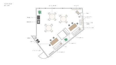 15坪のスペースです。共用トイレと給湯室が廊下にあります。 - 彩place 〜難波〜 Bellu Star 難波(11名〜20名)の室内の写真